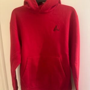 Jordan Red Hoodie with Black Jumpman Logo